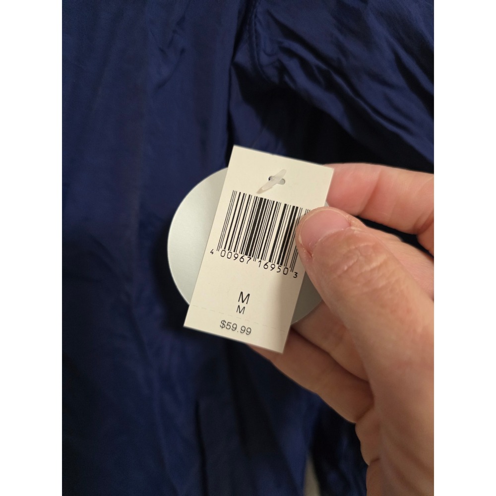Disney Parks Stitch Windbreaker Jacket Navy Blue Hooded Full Zip Mens Medium New - Picture 4 of 5